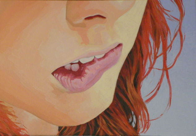 Bite Gal Acrylic Canvas Portrait