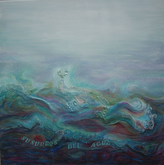 "Susurros del agua" III Óleo Lienzo Marina