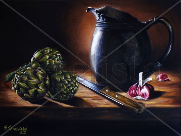 La cena perfecta Oil Canvas Still Life Paintings