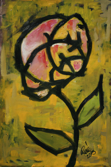 Rosa sobre fondo...