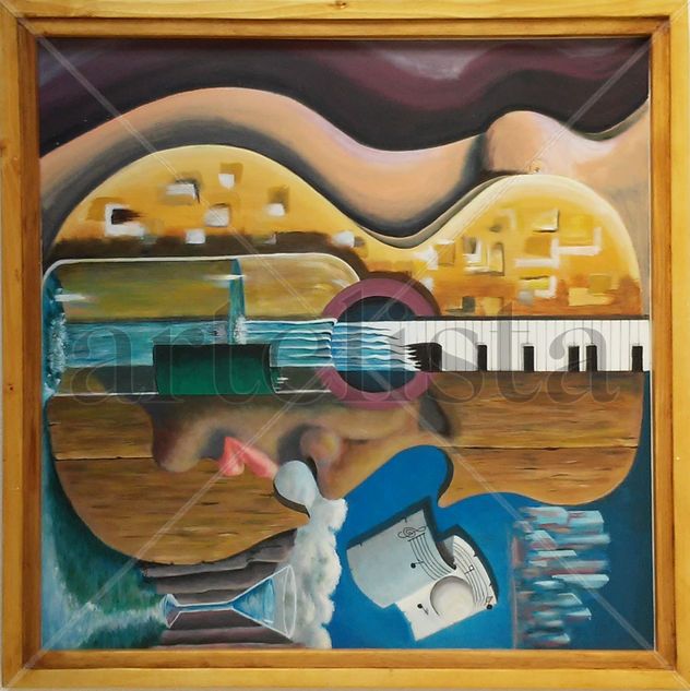 DESNUDO DE MUJER CON GUITARRA 2