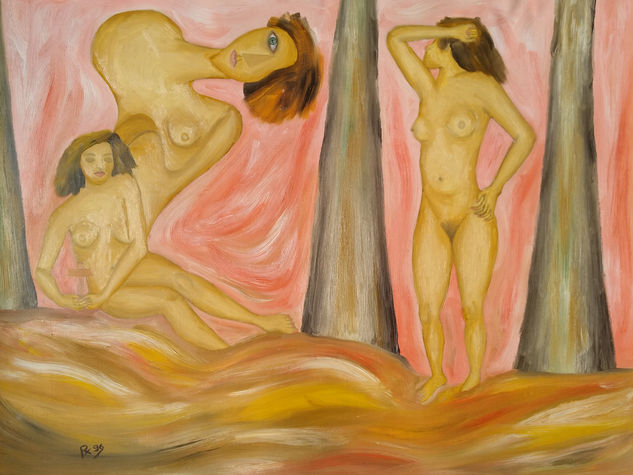 310. No mires Oil Paper Nude Paintings