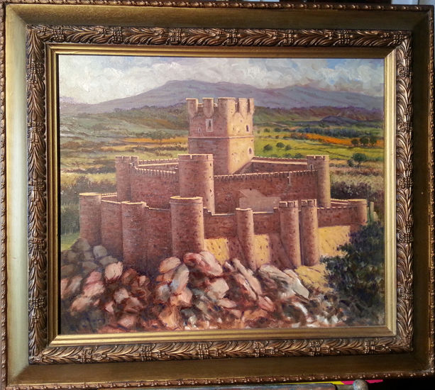 CASTILLO DE LA ATALAYA DE VILLENA Oil Panel Landscaping