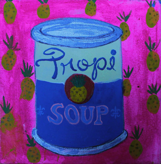 Tropi Soup Acrylic Textile Figure Painting