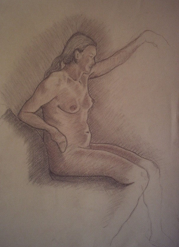 Desnudo Femenino Sentado