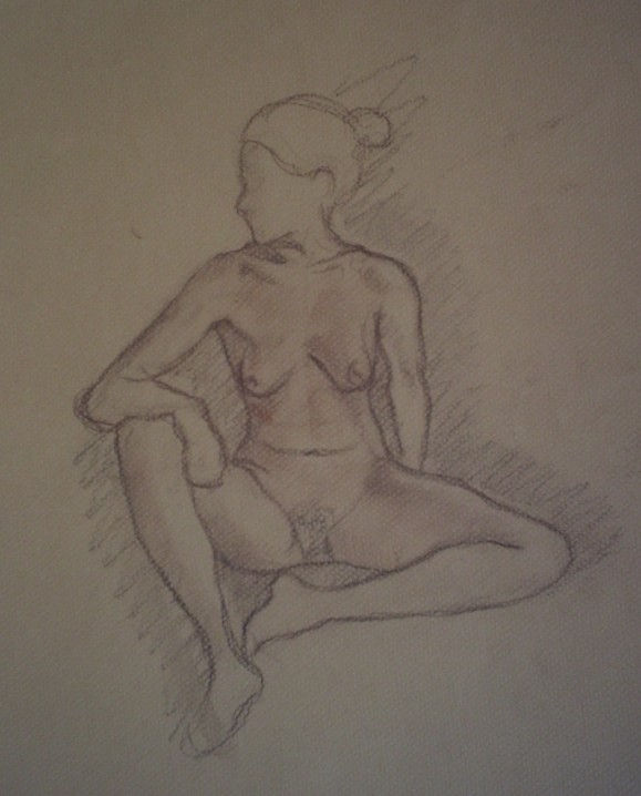 Desnudo Femenino Sentado