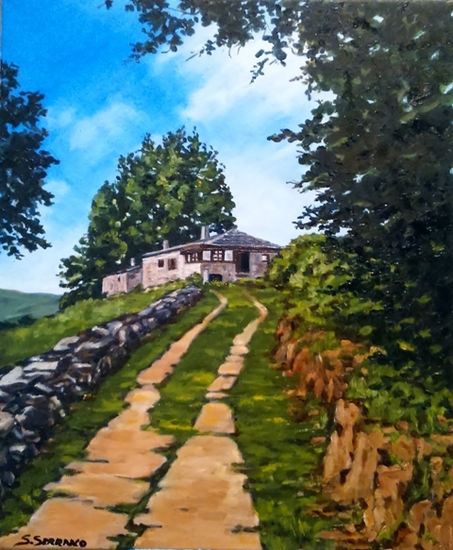 CABAÑA PASIEGA. CANTABRIA Oil Canvas Landscaping