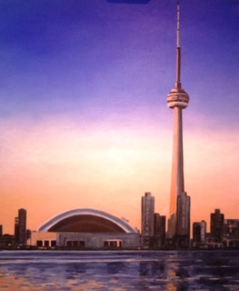 TORRE CN. TORONTO CANADA Oil Canvas Landscaping