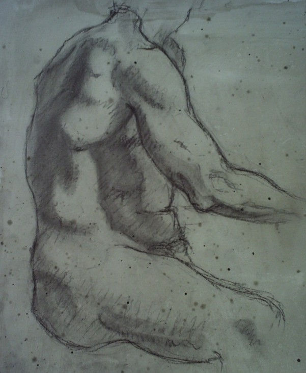 Desnudo Masculino Sentado