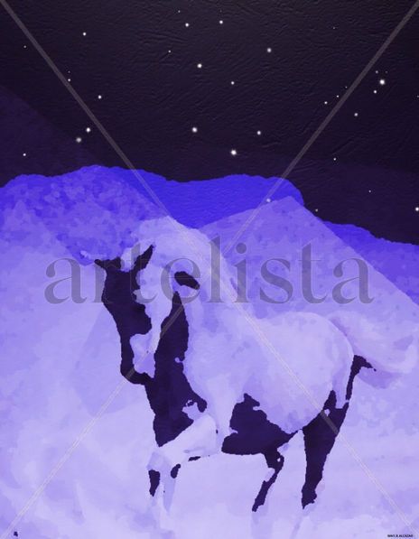 Caballo azul