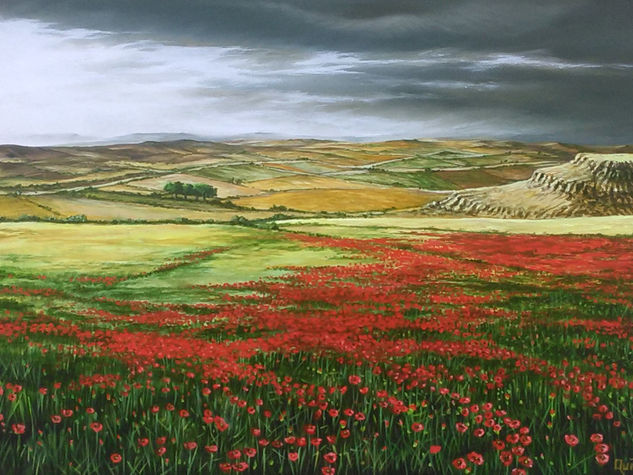 amapolas Oil Canvas Landscaping