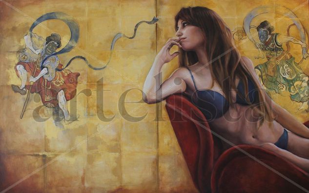 La Duda Oil Canvas Figure Painting