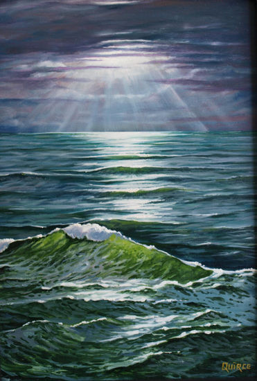 La ola Oil Canvas Marine Painting