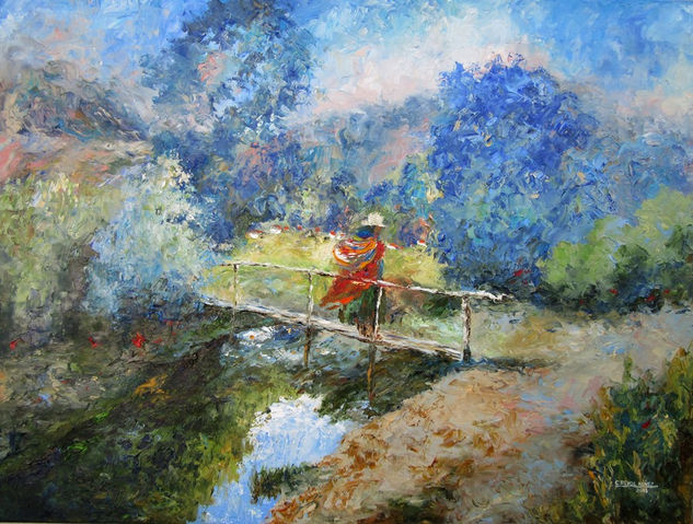 LA FRESCURA DE LA AURORA - Valles Calchaquíes, Salta Oil Canvas Landscaping