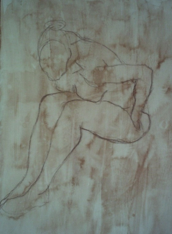 Desnudo Femenino Sentado