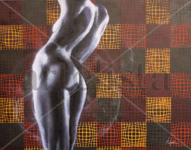 A través del patron Industrial Canvas Nude Paintings