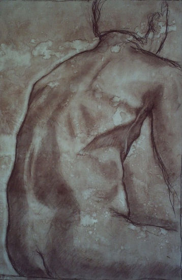 Desnudo Masculino Sentado Mixed Media