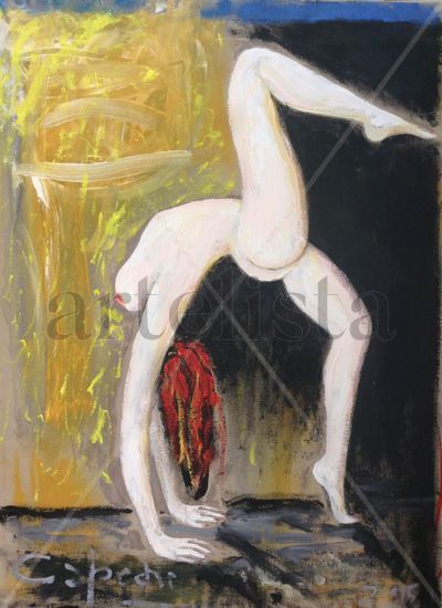 La gimnasta3 Acrylic Canvas Nude Paintings