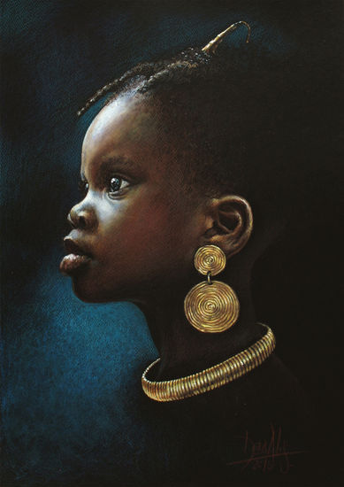 NIÑA DE AFRICA N.91 Lápiz