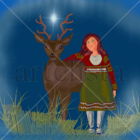 La niña y el ciervo
