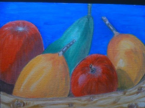 FRUTAS Oil Panel Still Life Paintings