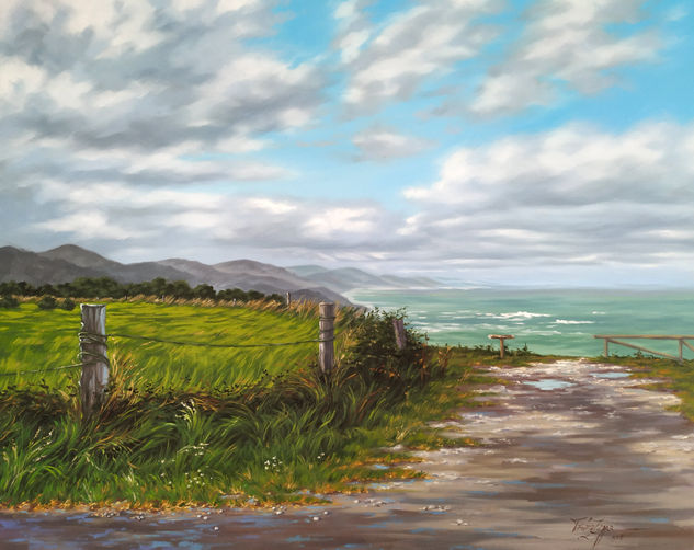 Walk to the ocean Oil Canvas Landscaping