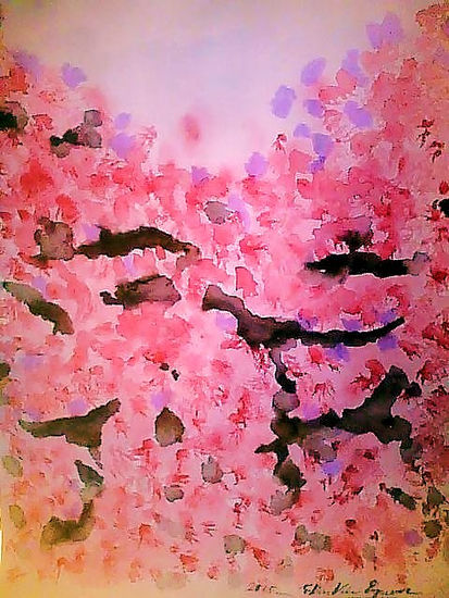 Ramas con flores Watercolour Paper Floral Painting