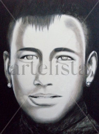 Neymar Junior Oil Textile Portrait