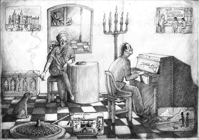 Chopin y George Sand en Mallorca Pencil