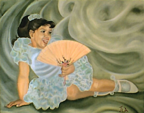 Niña con abanico