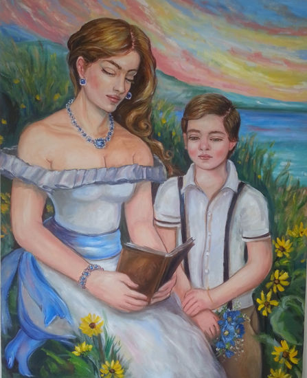 La palabra de Dios Oil Canvas Portrait