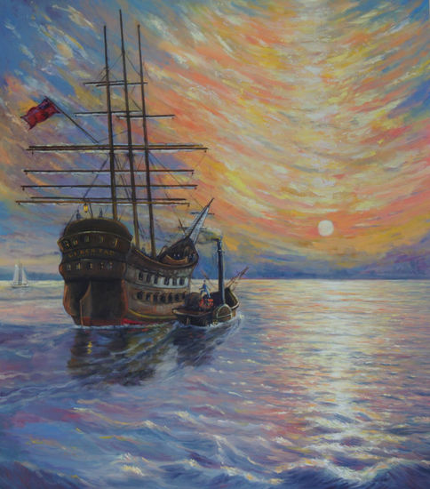 LIBERTAD Oil Canvas Marine Painting