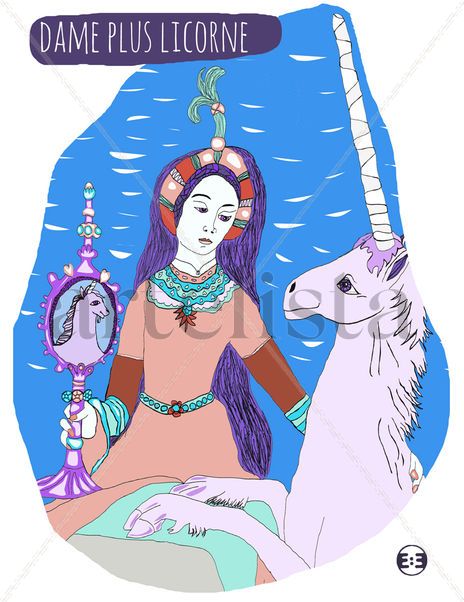 Dame plus Licorne