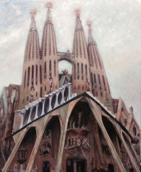 Sagrada Familia Oil Canvas Landscaping