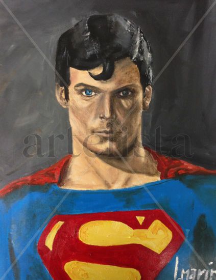 Superman Óleo Lienzo Retrato