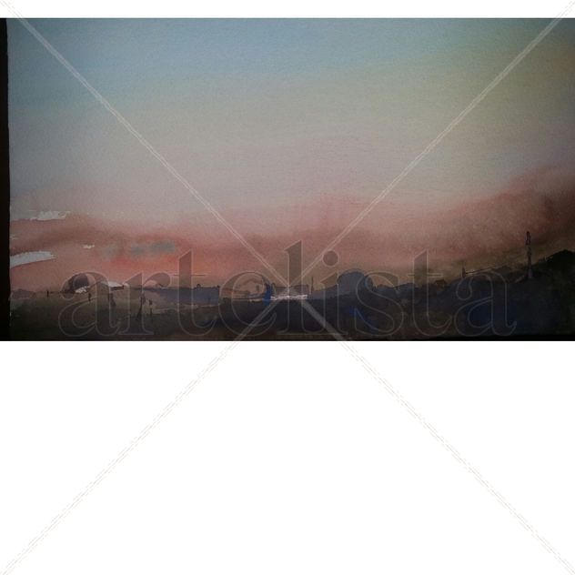 pueblo al atardecer