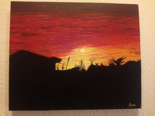 Atardecer explosivo Oil Canvas Landscaping