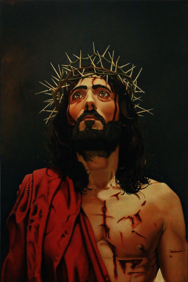 Jesús de Nazareth Oil Textile Figure Painting