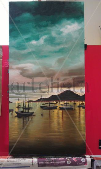 atardecer marino Oil Canvas Marine Painting