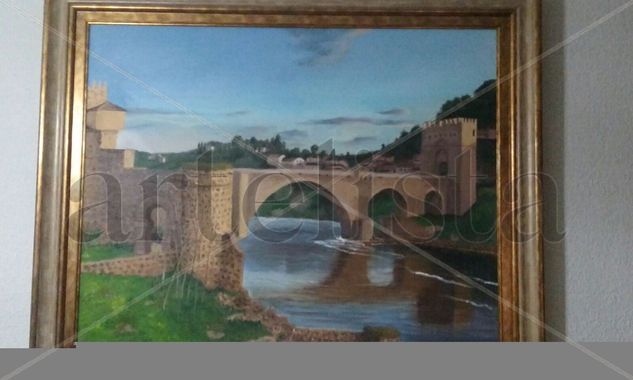 Puente de san martin toledo Oil Canvas Landscaping