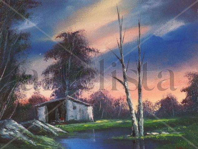 Anochecer 1 Oil Canvas Landscaping