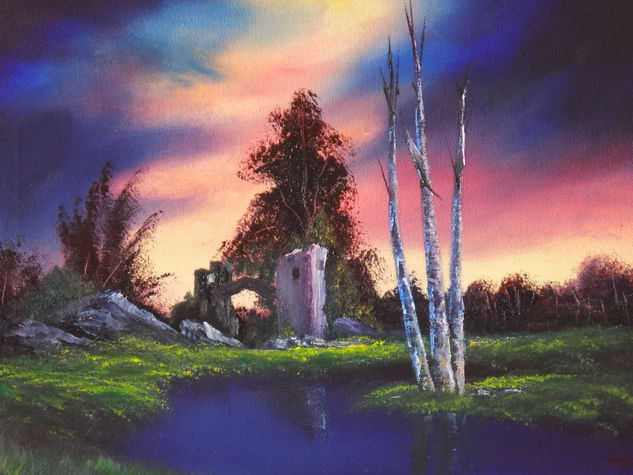 Anochecer 2 Oil Canvas Landscaping