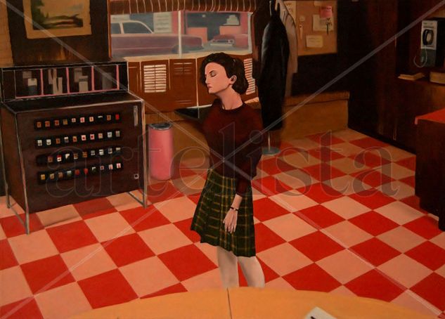 Audrey Horne Óleo Lienzo Figura