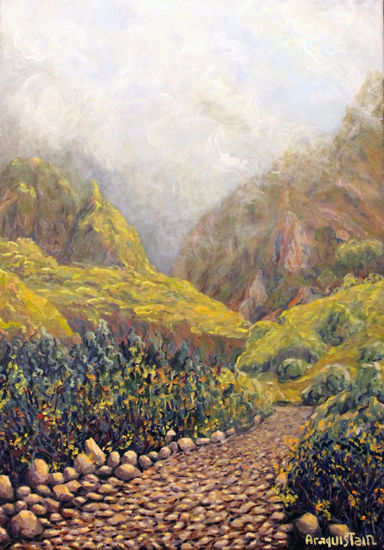 Barranco de Bajoz Oil Canvas Landscaping