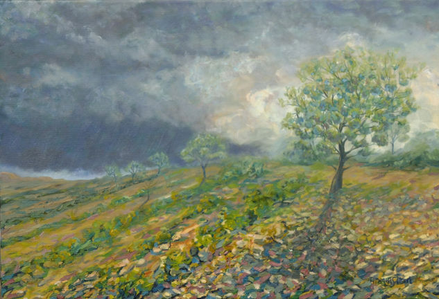 La lluvia Oil Canvas Landscaping