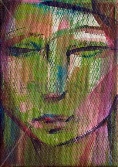 Rostro II Mixed media Canvas Figure Painting