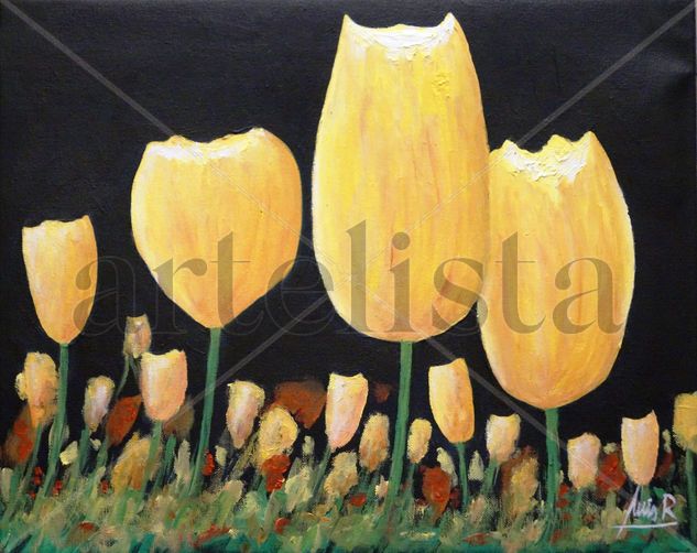 Campo de tulipanes Oil Canvas Floral Painting