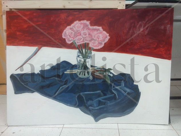 Bodegón Floral Oil Panel Still Life Paintings