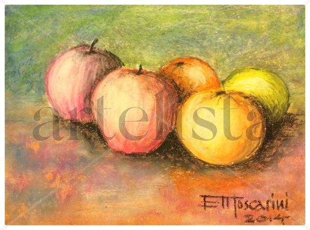 Frutas Pastel Card Still Life Paintings