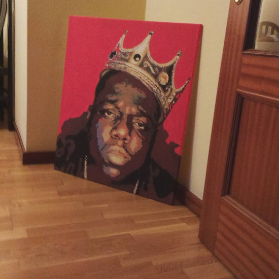 Pop art retrato original Notorious BIG Acrylic Canvas Portrait